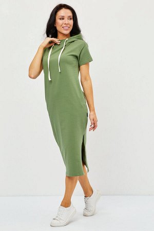 Платье Summer с капюшоном оливковое