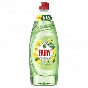 Средство для мытья посуды Fairy Pure & Clean «Бергамот и имбирь», 650 мл