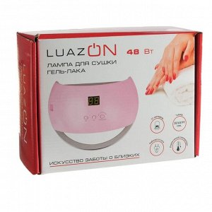 Лампа для гель-лака Luazon LUF-22, LED, 48 Вт, 21 диод, таймер 30/60/99 с, 220 В, красная