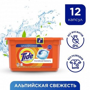 Тайд Капсулы для стирки "Альпийская свежесть" 12 капсул по 22,8 г