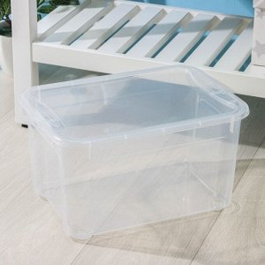 Ящик для хранения с крышкой «Кристалл XS Plus», 16 л, 38,9?27,5?21,5 см, цвет прозрачный