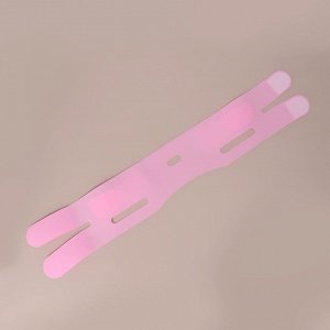 Маска для коррекции овала лица, на липучке, 60,5 x 10 см, цвет розовый
