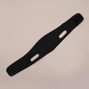 Маска текстильная для коррекции овала лица, на липучке, 62x9.5 см, чёрная, розовая