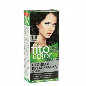 Стойкая крем-краска для волос Fitocolor, тон черный, 115 мл