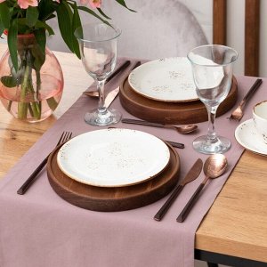 Дорожка на стол Этель Kitchen 40x150 +/-5 см, сиреневый, 100% хлопок, саржа 220 г/м²
