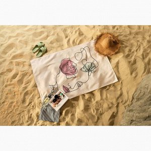 Полотенце пляжное Этель «Девушка» 96х146 см, 100% хлопок