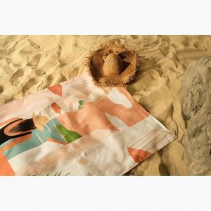 Полотенце пляжное  «Девушка в купальнике» 96х146 см, 100% хлопок