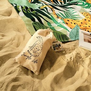 Полотенце пляжное Этель «Джунгли» 96х146 см, 100% хлопок
