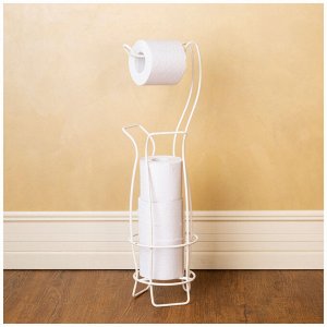 Органайзер напольный для туалетной бумаги 17*60 см цвет:белый