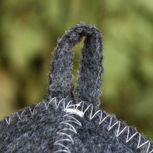 Шапка для бани и сауны, с вышивкой «Королева красоты», серая, полиэфир 70%, шерсть 30%, «Добропаровъ»