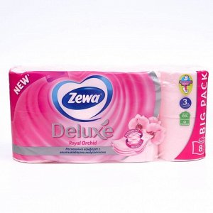 Туалетная бумага Zewa Deluxe Royal Orchid, 3 слоя, 8 шт.