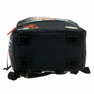 Рюкзак молодёжный deVENTE Red Label Tiger, 39 х 30 х 17 см, эргономичная спинка + usb и аудио выход, чёрный, оранжевый