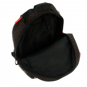 Рюкзак молодежный эргономичная спинка + usb и аудио выход deVENTE Red Label Beauty , 39 х 30 х 17 см, коричневый/оранжевый
