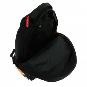 Рюкзак молодежный эргономичная спинка + usb и аудио выход deVENTE Red Label NOT, 39 х 30 х 17 см, чёрный/красный
