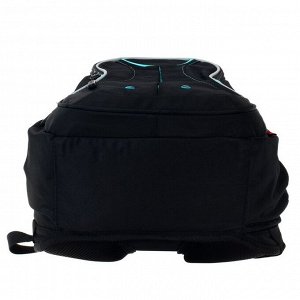 Рюкзак молодежный Across Merlin, эргономичная спинка, 37 х 26 х 12 см, чёрный