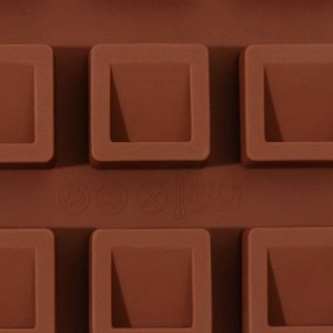 Форма для льда и кондитерских украшений Доляна «Кубики», 22?11 см, 15 ячеек (2,3?2,3?3 см), цвет шоколадный