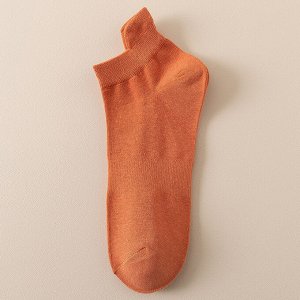 Укороченные однотонные носки унисекс, цвет оранжевый