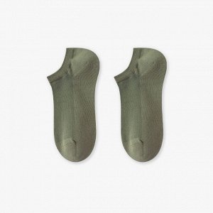 Мужские однотонные укороченные носки, цвет зеленый