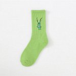 Женские носки, принт &quot;Планктон&quot;, цвет зеленый