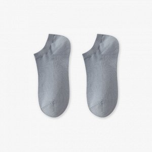 Мужские однотонные укороченные носки, цвет светло-серый