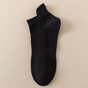 Укороченные однотонные носки унисекс, цвет черный