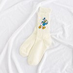 Женские носки, принт &quot;Дональд Дак&quot;, цвет молочный