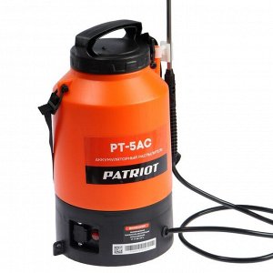Распылитель аккумуляторный PATRIOT PT-5AC, 1.3 Ач, AGM, 5 л, 1.6 л/мин