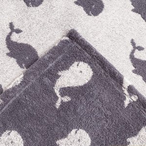 Полотенце с капюшоном Крошка Я «Зоопарк» 70х140 см, цвет серый, 100%хлопок, 360 г/м2