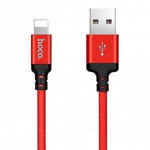 Кабель USB - Apple lightning Hoco X14 Times Speed, 100 см. (red/black)