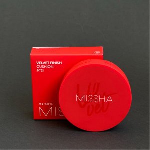 Missha Кушон тональный с матовым финишем Velvet Finish Cushion SPF50+ PA+++ № 21 (светлый беж) 15 г