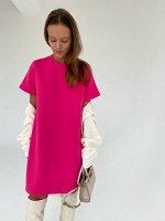 Charmstore / Платье-футболка футер (фуксия)