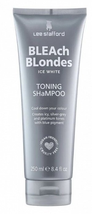 Lee Stafford Bleach Blondes Ice White Toning Shampoo Шампунь для осветленных волос тонирующий, 250 мл