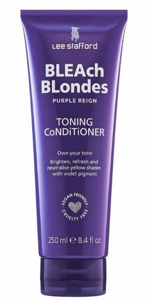 Lee Stafford Bleach Blondes Purple Reign Toning Conditioner Кондиционер для осветленных волос тонирующий, 250 мл