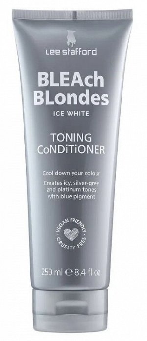 Lee Stafford Bleach Blondes Ice White Toning Conditioner Кондиционер для осветленных волос тонирующий, 250 мл
