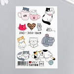 Татуировка на тело &quot;Peace love cats&quot; 10х15 см