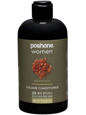 POSH ONE кондиционер для нормальных, сухих и поврежденных волос для придания объема Women Brown Rice, 500 мл