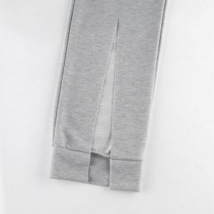 Женские трикотажные брюки с разрезами, цвет серый
