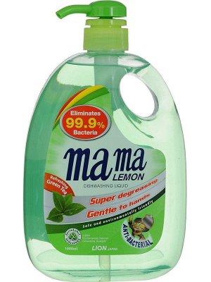 Mama Lemon гель для мытья посуды и детских принадлежностей с ароматом зеленого чая 1000 мл
