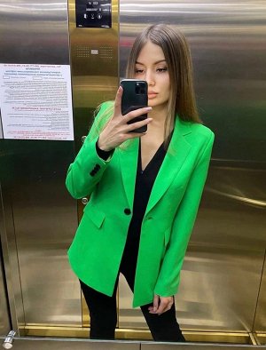 Женская Одежда 8008 "Однотонный" Зеленая