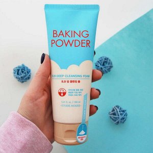 Очищающая пенка для снятия макияжа и ВВ крема с содой Etude  Baking Powder BB Deep Cleansing Foam, 160гр