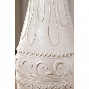 Ваза керамическая "Эллегия", напольная, пломбир, белая, 71 см