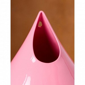Ваза керамическая "Капля", настольная, розовая, 21 см