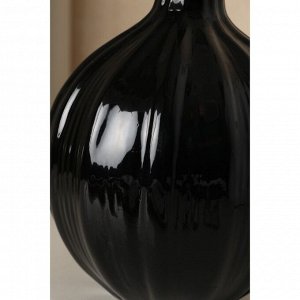 Ваза керамическая "Кипер", настольная, цвет черный, 29 см