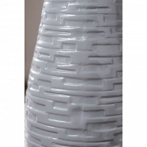 Ваза керамическая "Вавилон", напольная, глянец, серая, 68 см