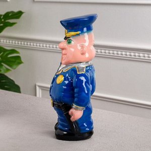 Копилка "Полиция", синий цвет, глянец, керамика, 30 см