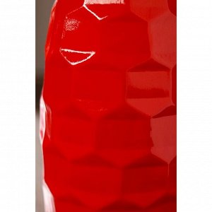 Ваза керамическая "Сара", напольная, красная, 45 см