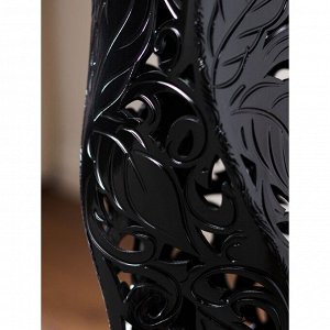 Ваза керамическая "Свеча", напольная,чёрная, сквозная резка, 70 см