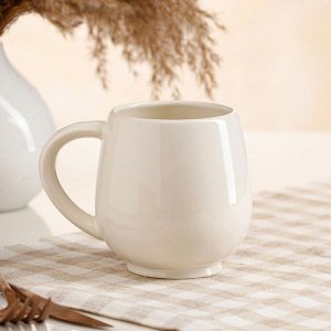 Кружка "Чайная", белая, керамика, 0.4 л
