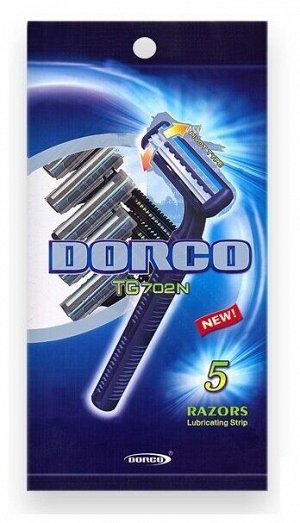 DORCO Станки для бритья одноразовые, плав. головка с 2 лезвиям (5 шт) #  NEW