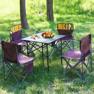 Складной туристический стол и стулья Camping Set / 5 предметов(УЦЕНКА)